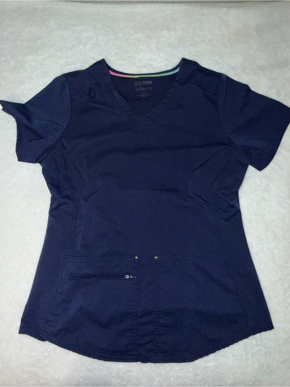 Navy V-Neck Women’s Scrub Top